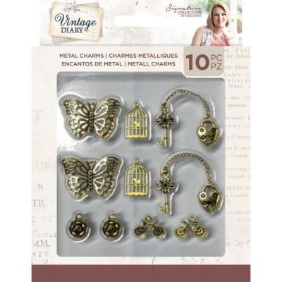 Crafter's Companion Vintage Diary Metal Charms - Vintage Diary